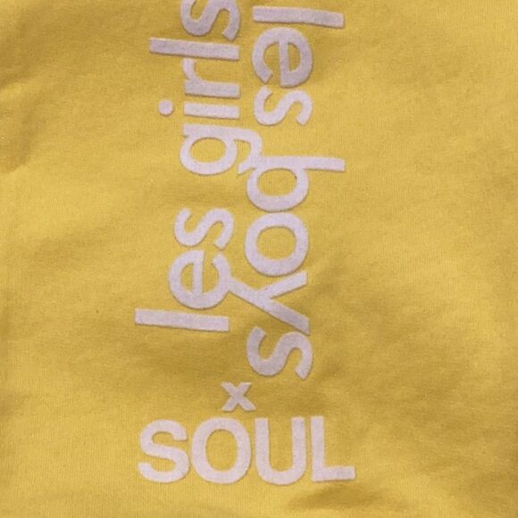 Les Girls Les Boys Slim Sweatpants Cotton Yellow Size Small - Picture 13 of 15